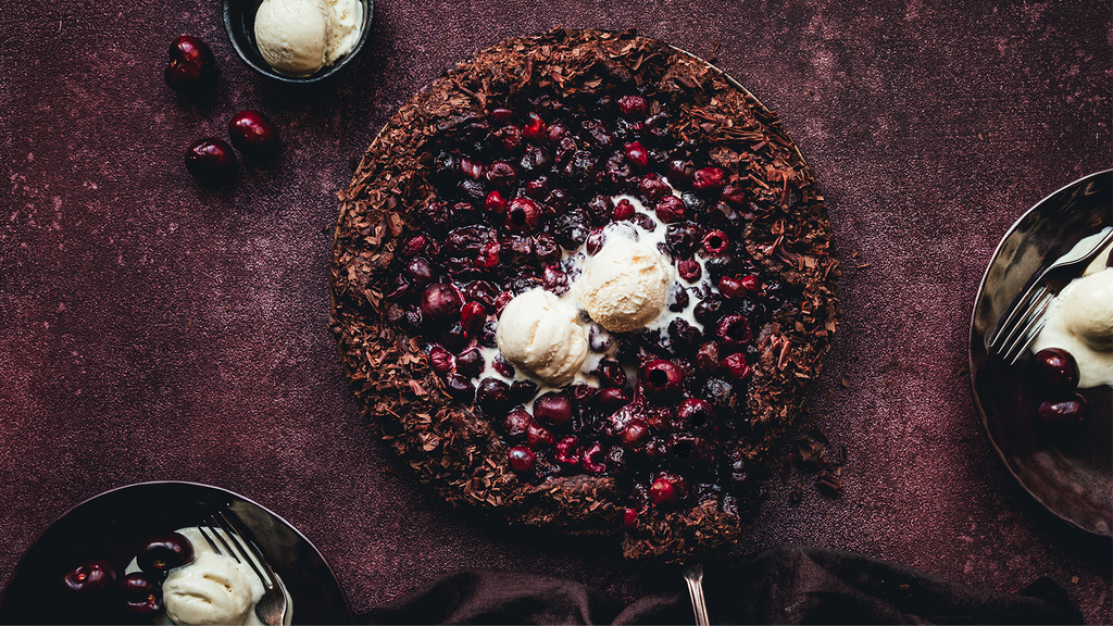 Black Forest Galette with Buttermilk Ice Cream