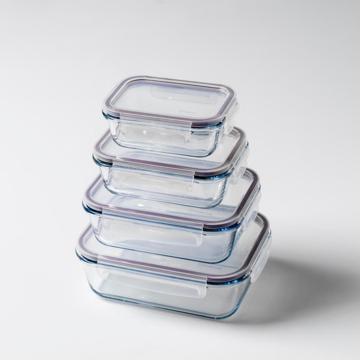 4 Piece Nesting Glass Food Storage Container Set – Franklin Lade