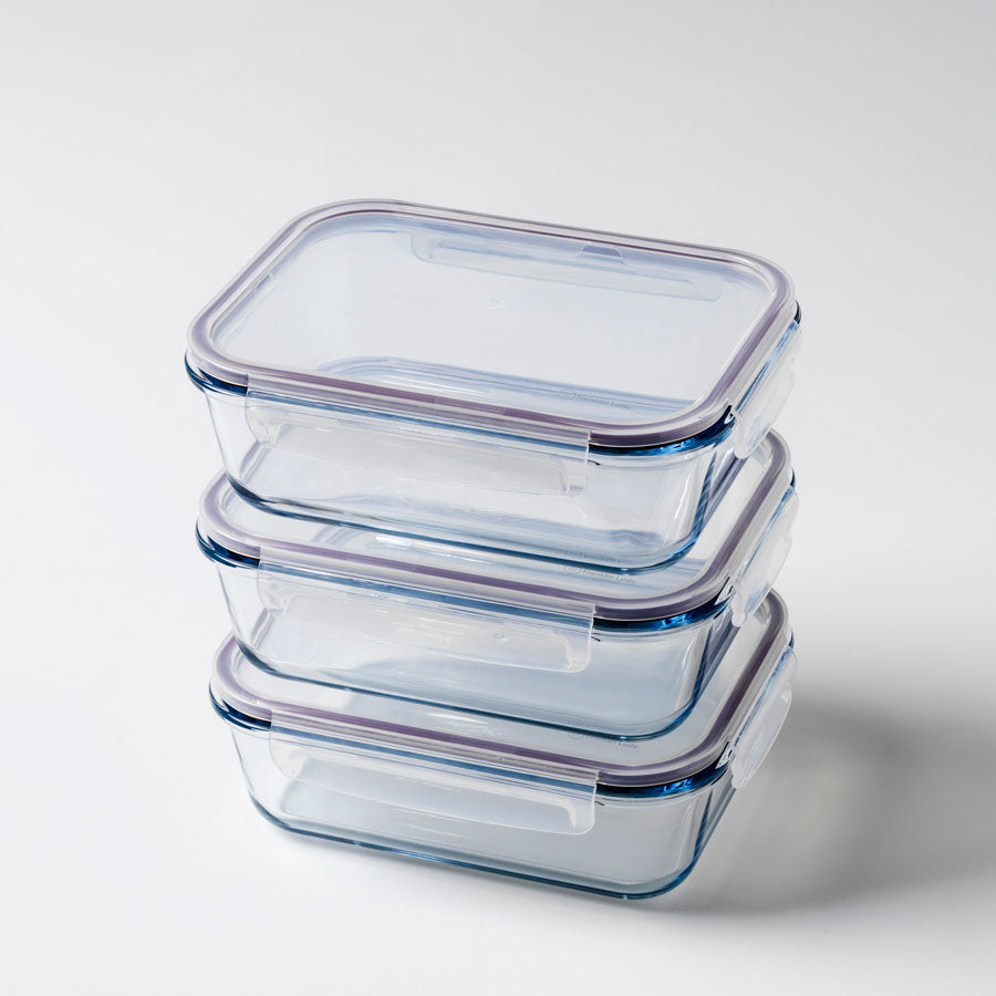 3 Piece Extra Large Glass Food Storage Container Set – Franklin Lade